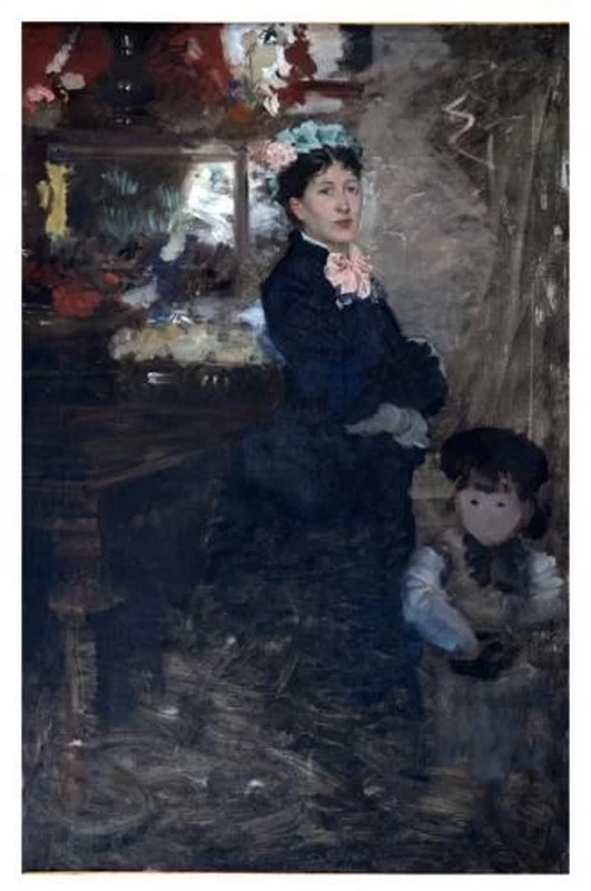 Giuseppe De Nittis - La signora De Nittis col figlio., Museo Civico Castello